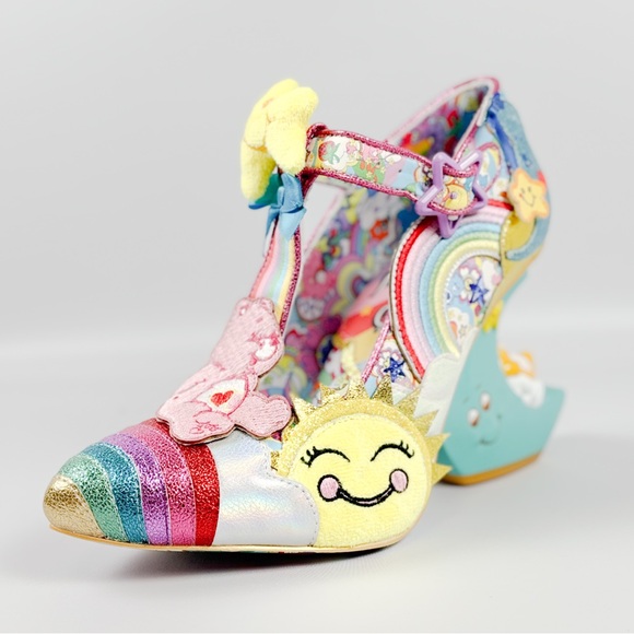 Irregular Choice × Care Bears Kingdom of Caring Heels Yellow Blue Size 39 - Picture 9 of 12